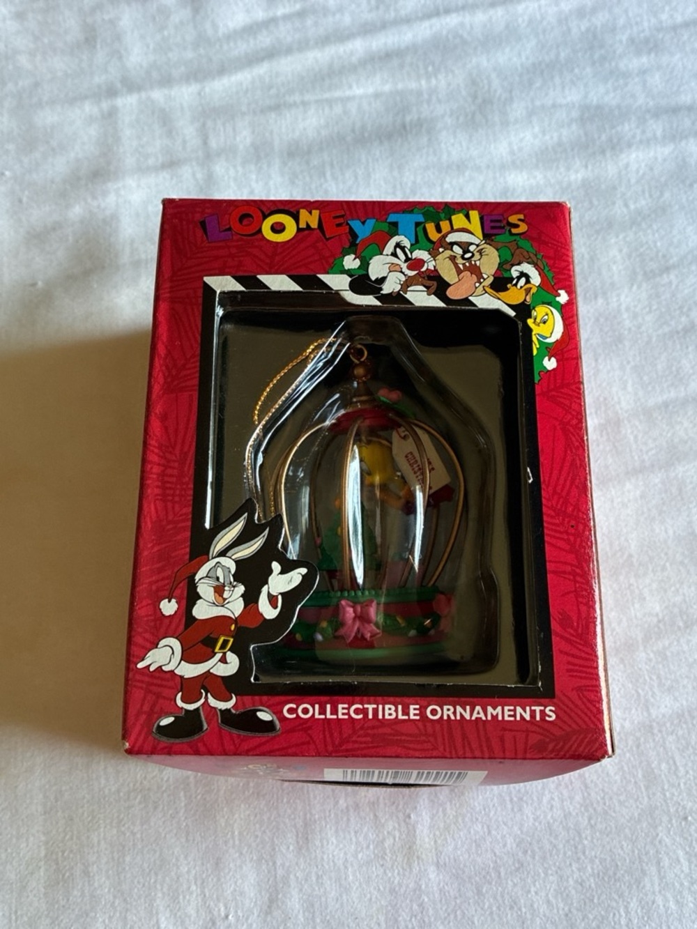 Warner Bros. red Looney Tunes collectible ornament box